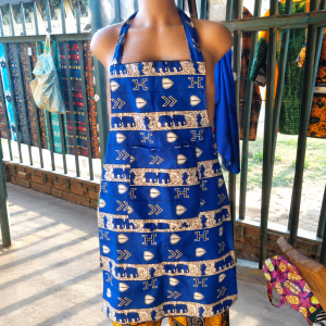 mannequin apron display on concrete