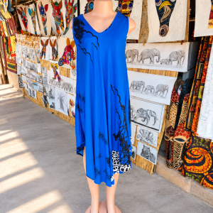 vibrant blue dress at artisan market(1)